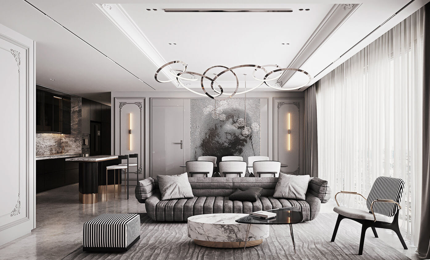 Khách sạn sơn màu xám trung tính hiện đại 1