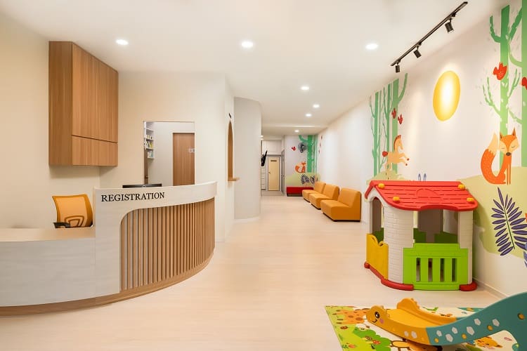 Màu hồng nhạt cho khoa nhi