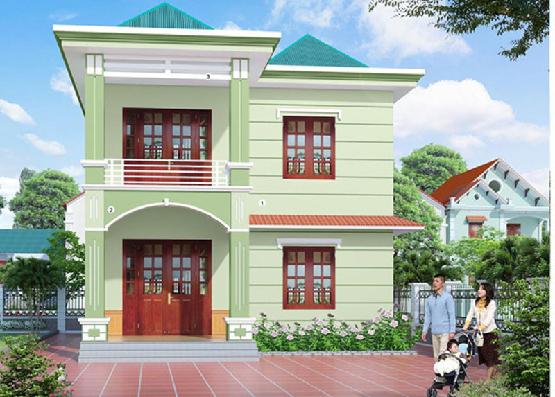 Màu sơn ngoại thất tương hợp với người mệnh Mộc