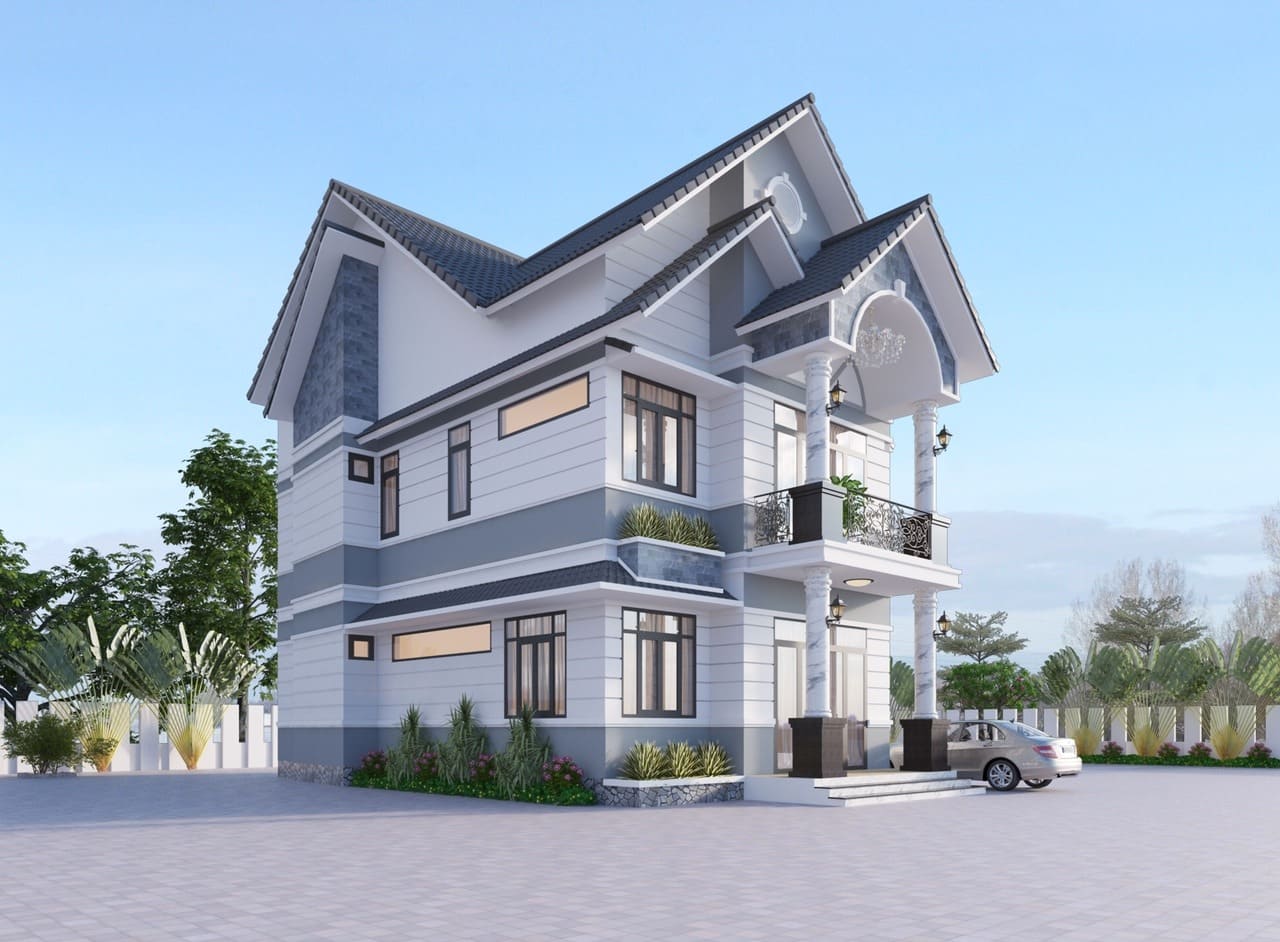 Màu sơn ngoại thất tương sinh với mệnh Thủy