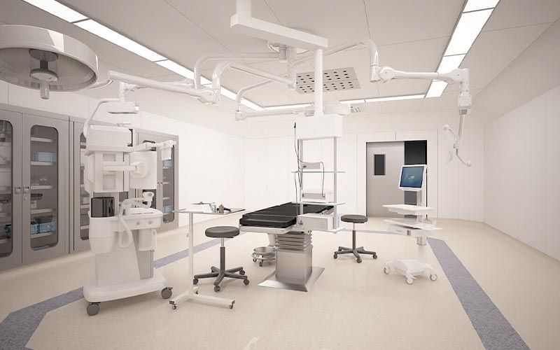 Màu trắng sáng cho phòng mổ