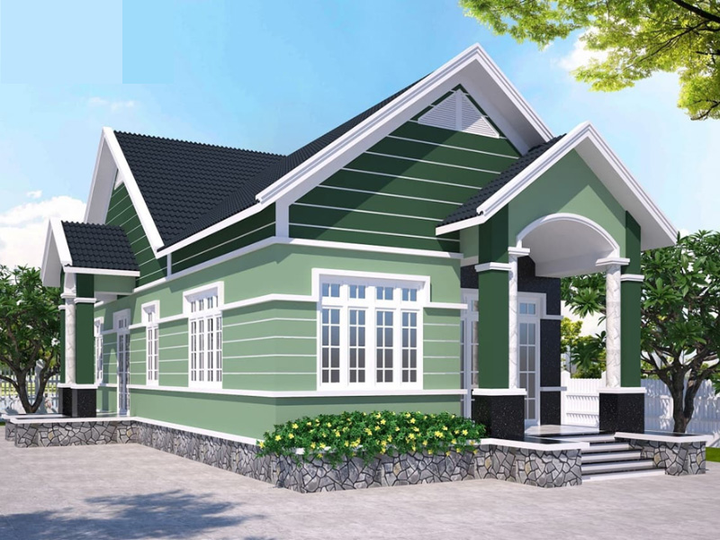 Màu xanh rêu phong cách tự nhiên